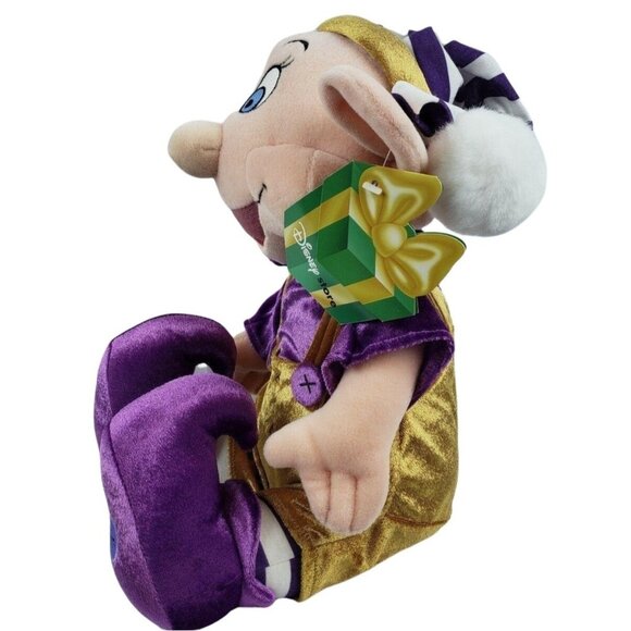 Disney Store Snow White The Seven Dwarfs Dopey 12 inch Plush Christmas Elf Toy - Picture 2 of 11